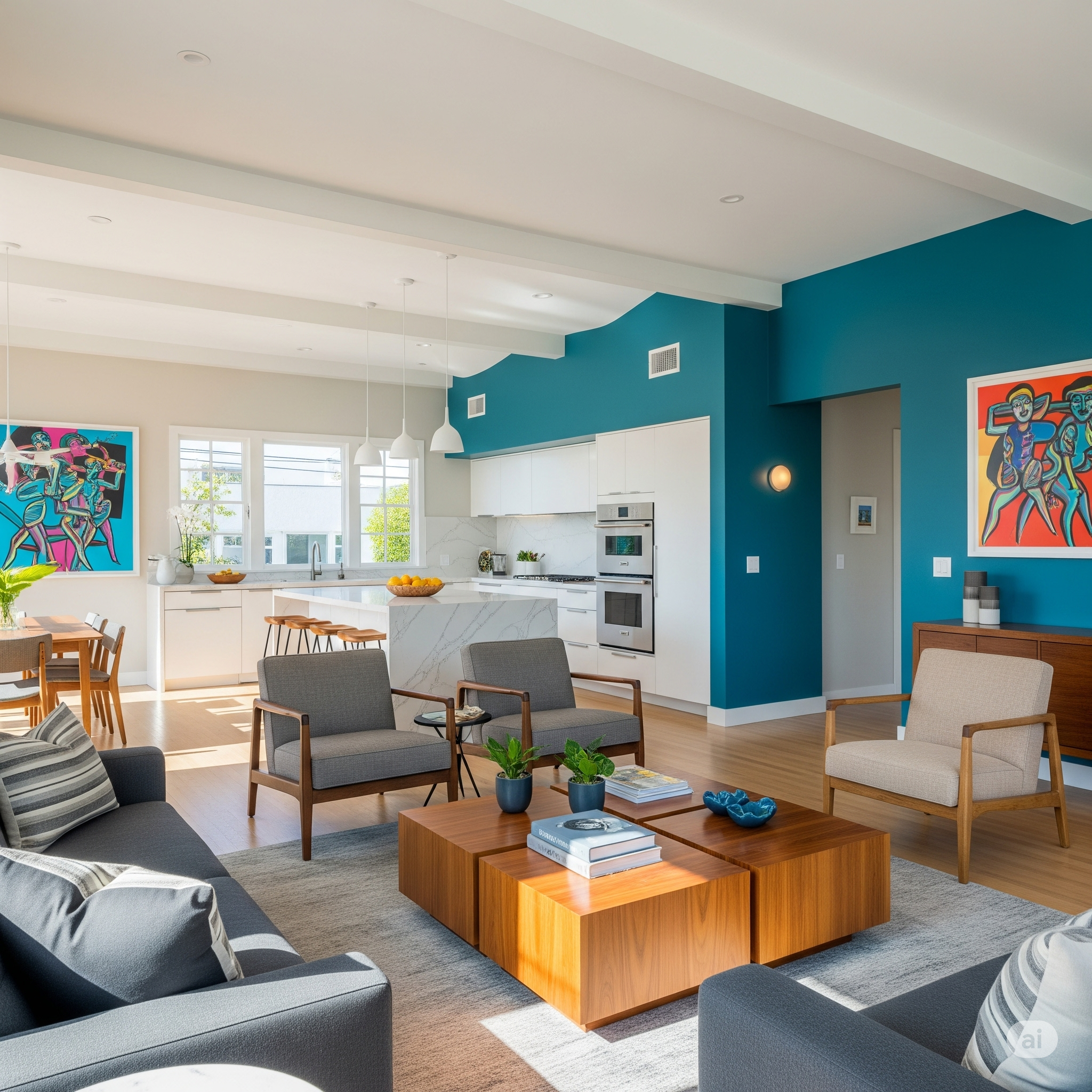 Modern Interior Painting Project in Santa Monica